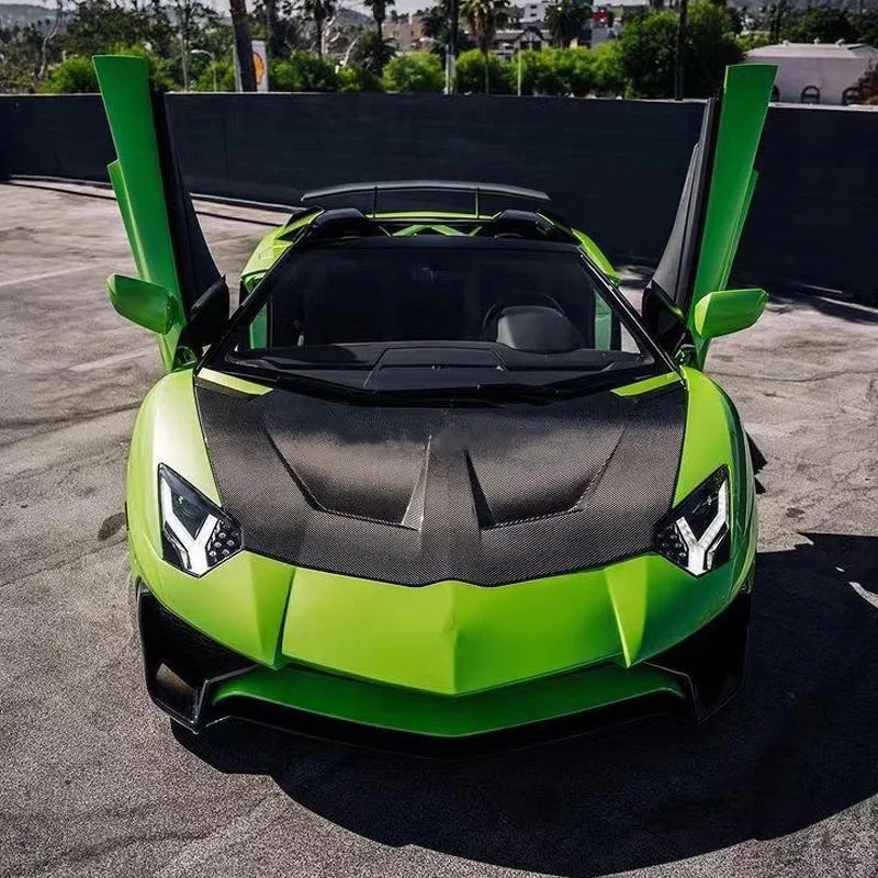 For Aventador Lp700 Lp750 Car Modification Parts 1016 Style Dry Carbon Fiber Car Rear Hood Engine Cover